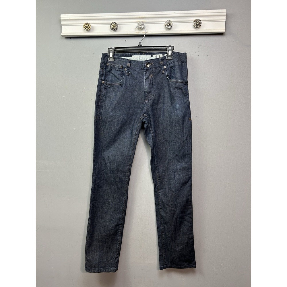 Five Four Jeans Mens 31 Blue Original Straight Dark Wash Cotton Blend Denim